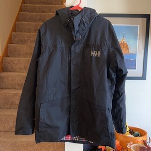 Helly Hansen black ski cold weather winter jacket large